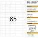 Mr-Label Waterproof Removable Adhesive Food Labels - Tear-Resistant Stickers for Kitchen use | Barcode Label - Laser Printer Only (Size: 21.2X38.1mm) (10 Sheets/Totally 650 Labels)