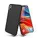 iPhone X Case, iPhone 10 Case, MeanLove Silicone Gel Rubber Case with Soft Microfiber Cloth Lining Cushion for iPhone X (Black iPhone x Accessories)