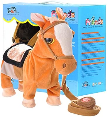 walking horse toy with leash