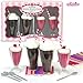 Sophia's Soda Fountain Set wtih Strawberry Milkshakes and Ice Cream Floats with Straw and Spoons for 18 Inch Dolls Play Food