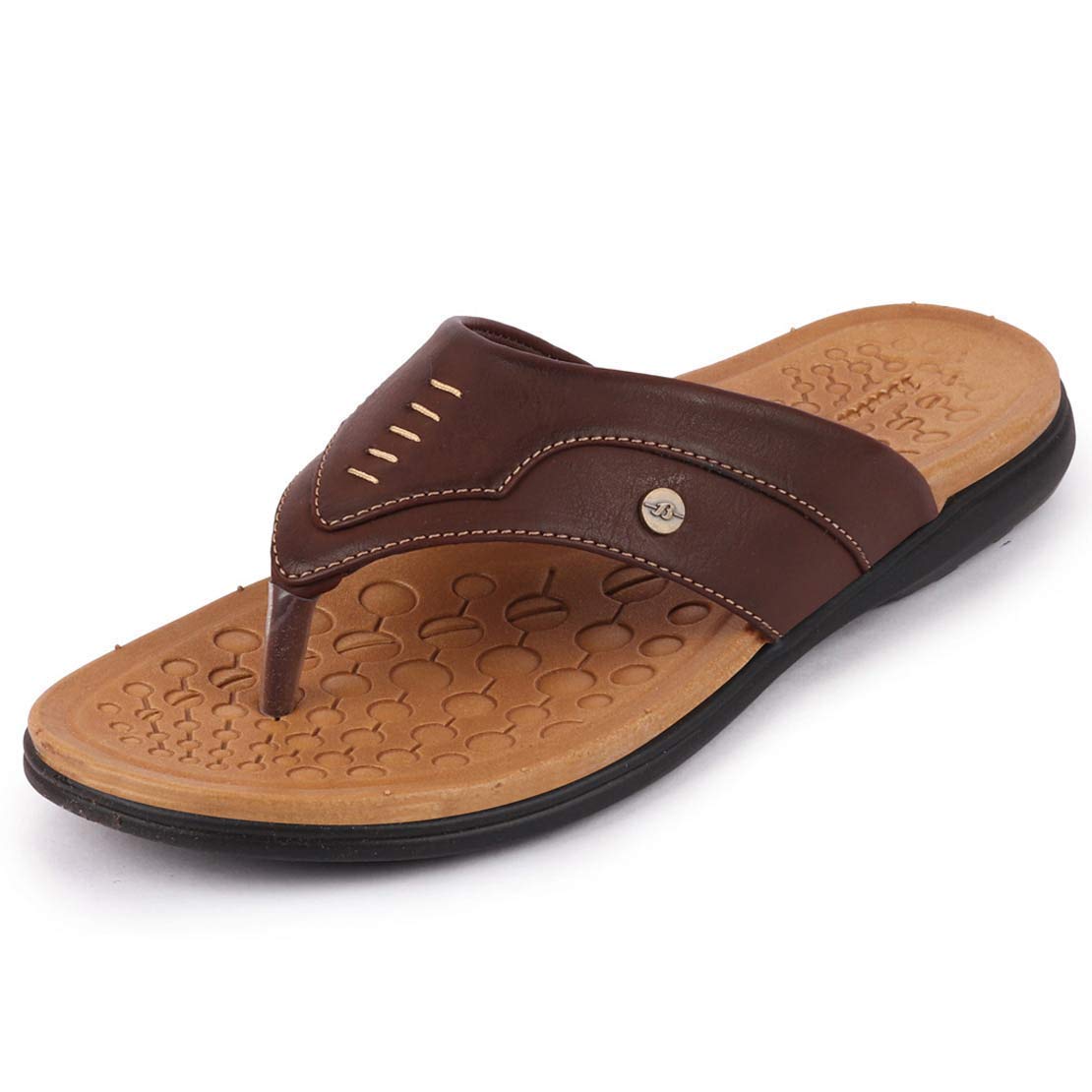 BATA Men's Casual FlipFlops & Slipper (6UK/India (40EU), Dark Brown