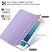 ZtotopCase iPad 9.7 Inch 2018/2017 Case with Pencil Holder - Lightweight Soft TPU Back Cover and Trifold Stand with Auto Sleep/Wake, Protective for iPad 6th/5th Generation , Light Purple