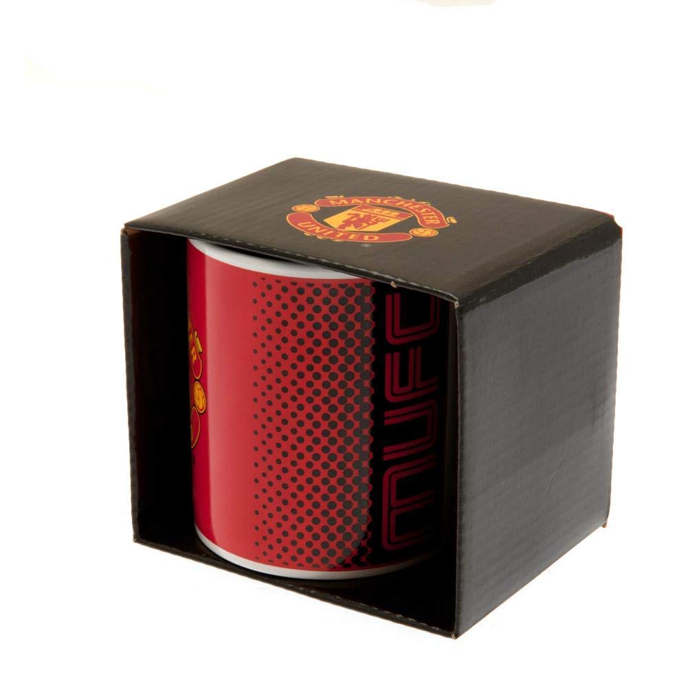 Manchester United FC Football Team 11oz Fade Ceramic Mug in Presentation Box - 2016/17 Edition