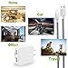 Czznn iPhone Charger 2.4A 12W Dual USB Portable Travel Wall Charger with Foldable Plug and 2 Pack 6FT Apple Lightning Cable Charging Cord for iPhone 7/7Plus/6S/6S Plus/6/5S/SE/5