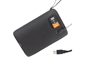 DURASIKO Portable USB Car Wipes Heater Warmer with Digital Display Screen,5V/10W Baby Wipes Thermostat Heating Bag,Heating Temperature Adjustable,Up to 80Pcs Wipes Capacity,for Car/Home/Travel/Camping