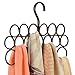 iDesign Axis Metal 18-Loop Wave Scarf Hanger, No Snag Closet Organization Storage Holder for Scarves, Men's Ties, Women's Shawls, Pashminas, Belts, Accessories, Clothes, 11.5