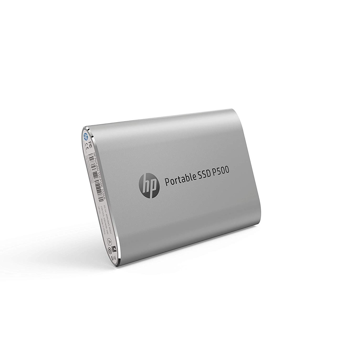 HP P500 500GB Sleek Rugged Portable USB Type-C External SSD Solid State Drive (Silver)