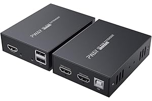 PW-HT225HK HDMI KVM USB Extender 165ft/50m Transmission Over Single Cat5e/6/7 HD 1080P Support Loop Out 3D EDID Function