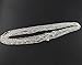 12PCS Silver Plated Brass Curb Chain Satellite Beaded Chains Bulk for Jewelry Making (18 Inch(1.5mm))