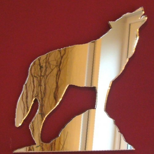 Sendmeamirror Wolf Mirror 40cm x 35cm