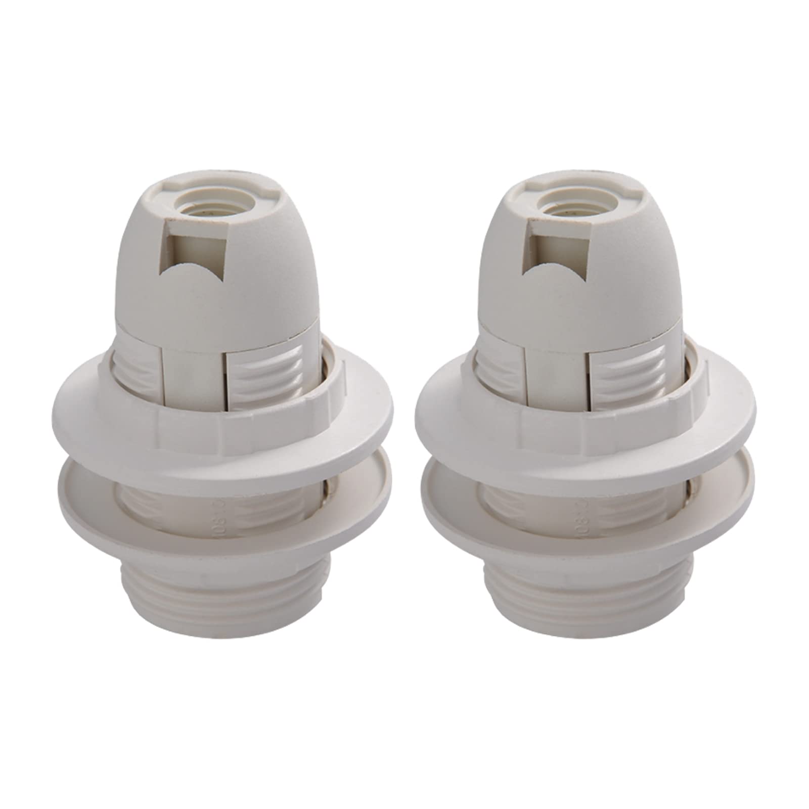 YUNYANZE 2 Pcs Electric Light Lamp Holder E14 Bulb Light Lamp Holder Socket Pendant Socket Lampshade Ring for Most Light Bulbs