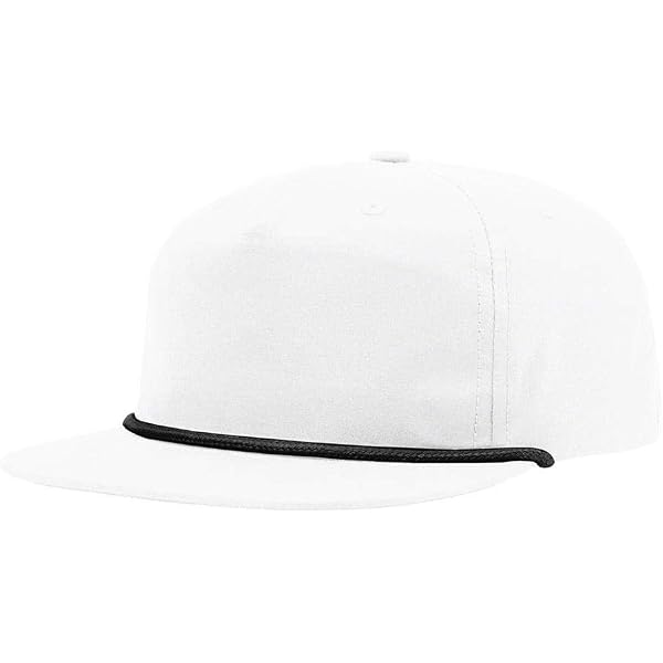 Flexfit 110® Flat Bill Snapback Cap One Size White at Amazon Men's