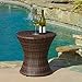 Townsgate Outdoor Brown Wicker Hourglass Side Table