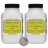 Oxalic Acid [C2H2O4] 99.8% ACS Grade Powder 1 Lb in Two Space-Saver Bottles USA
