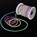 Outus 1 mm Elastic Cord Beading Threads Stretch String Fabric Crafting Cords for Jewelry Making (Rainbow, 200 m)
