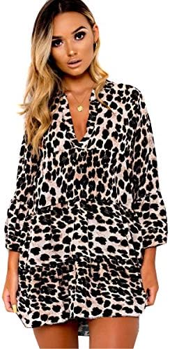 IKRUSH Womens Layla Printed Smock Dress Brown
