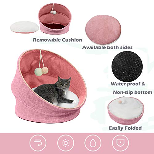 PetFun 2 in 1 Luxury Cat Beds Cozy Pet Beds Comfy Calming & Warming