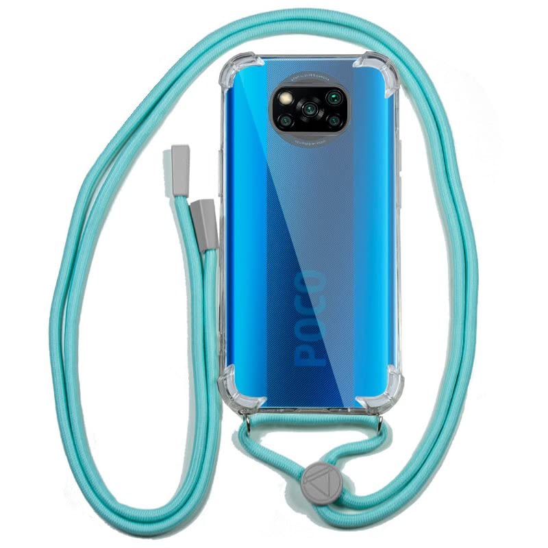 Cool Case for Xiaomi Pocophone X3 / X3 Pro Blue Lanyard