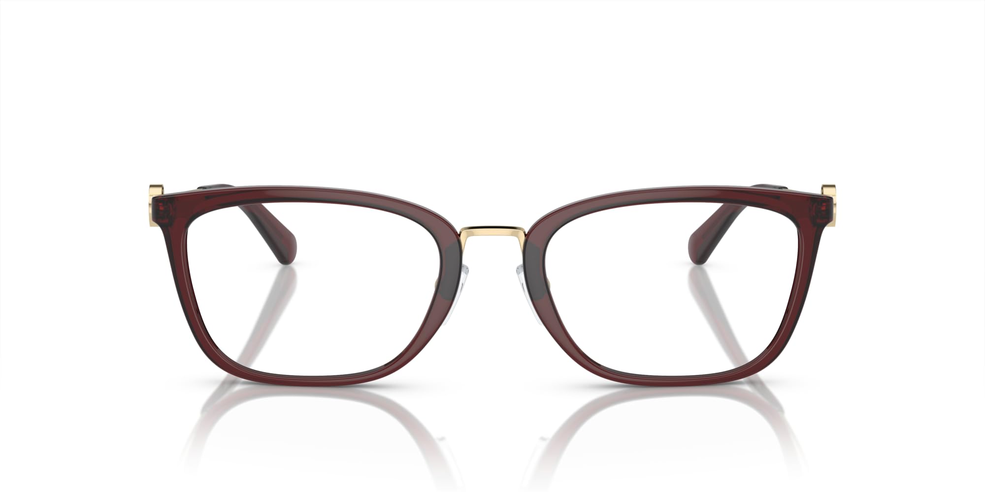 Michael Kors Women's MK4054 Captiva Rectangular Prescription Eyewear Frames, Dark Tortoise/Demo Lens, 53 mm Image