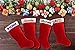 Fastasticdeals Christmas Stocking with Custom Personalized Name Embroidered Name - Quality Embroidery on Red Plush Stocking 16.5 in x 8 in
