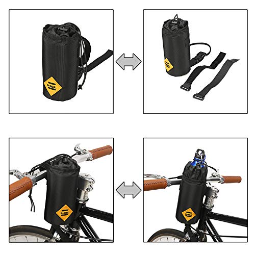 JUNPENG Bike Water Bottle Holder Insulated Stem Bag Frame & Handlebar