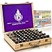 Essential Oil Wooden Box - Storage Case with Handle. Holds 68 Bottles and Roller Balls. Natural Pine Wood. Large Organizer Best for Keeping Your Oils Safe. Includes Padding and EO Labels