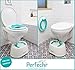 Potty Training Seat Toddler Toilet Seat Potty Training for Boys & Girls | Baby Potty Ring Non-Slip Surface | Storage Hooks, Medals & Training eBook | Stylish Gift | by Perfechi