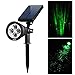 AMIR Solar Spotlights Outdoor Upgraded, Waterproof 4 LED Security Landscaping Lights, Adjustable Solar Garden Light with Auto On/Off for Yard Driveway Pathway Pool Patio (Green)