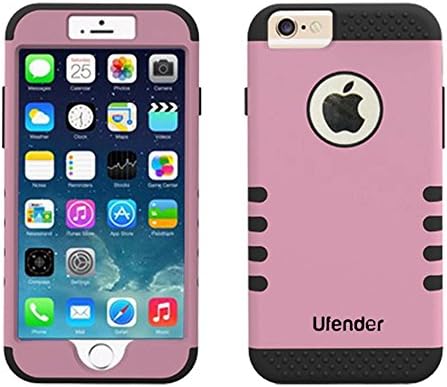iPhone 6S Case, iPhone 6 by Ufender [Shock proof] Soft Silicone Interior Hard Exterior Shell Dual-Layer Scratch Resistance 3 Layer Slim Stylish (Light Pink)