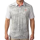 adidas Golf Men's Climacool Geo Print Polo Shirt, Stone, Medium