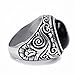 Retro Black Onyx Rings for Men Women, Oval Black Stone Ring Stainless Steel Vintage Mens Jewelry, Size 8-15