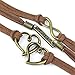 CAETLE ®Fashion Lady Retro Infinity Love Double Heart Best Friend Rope Bracelet Gift