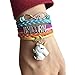 Myhouse  Cute Unicorn Bracelet Wristband Handmade Rainbow Jewelry Infinity Love Charm Gifts (Unicorn Head)
