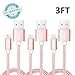 Kenex® 3 Pack 3.3ft USB 2.0 Nylon Braided Lightning Cable USB Charging Cable Cord for iPhone 6S/6S Plus/6 Plus/6/5/5C/5S, iPad Air, Mini 4, iPod 5 and iPod 7