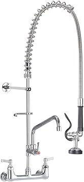 Imlezon Commercial Faucet Wall Mount Sink Faucet 8 Inch Center 47