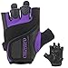 Contraband Pink Label 5137 Women's Padded Weight Lifting and Rowing Gloves w/Grip-Lock Padding (Pair) - Machine Washable Fingerless Workout Gloves Designed Specifically for Women (Purple, Small)