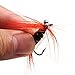 Sougayilang Dry Fly Fishing Lures Fishing Bait Bass Salmon Trouts Flies Assortment Feather Dry Fly Fishing Flies Pack of 12pcs