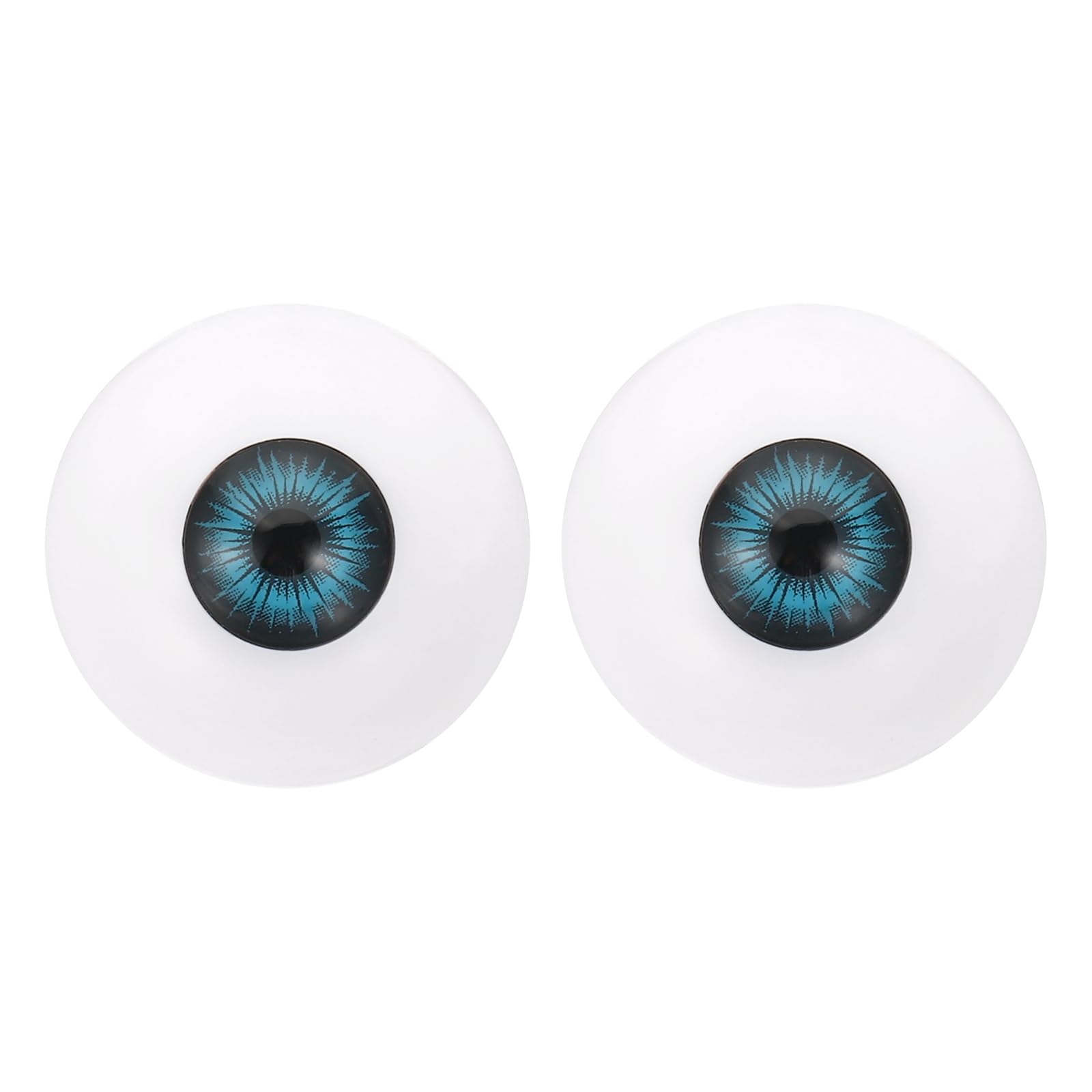 PATIKIL 30mm Safety Eyes,1 Pair Realistic Acrylic Eyes Plastic Half Eyeballs for Masks Halloween Props Art Craft, Dark Blue