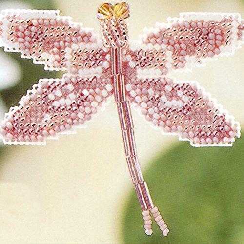 Rose Dragonfly Beaded Counted Cross Stitch Ornament Kit Mill Hill 2000 Spring Bouquet MHDF5