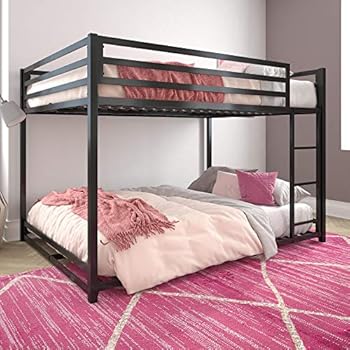 DHP Miles Metal Bunk Bed, Black, Full