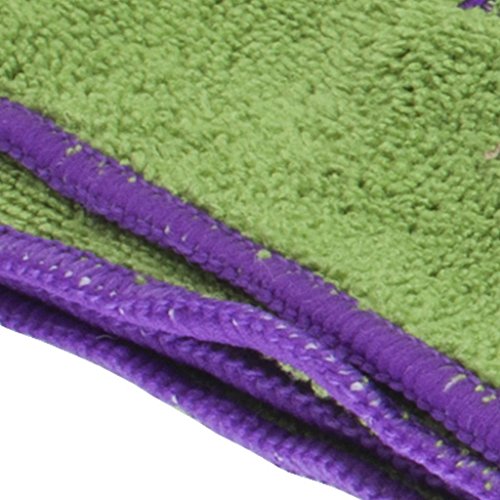 Sivan Health And Fitness 100% Microfiber Non-slip Yoga Towel (20" x 30"), Super Absorbent, Durable, Machine Washable (Green & Lavender)