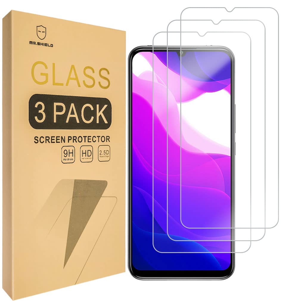 Mr.Shield Screen Protector For Xiaomi (Mi 10 Lite) 5G [Tempered Glass] [9H Hardness] [3-Pack] Screen Protector