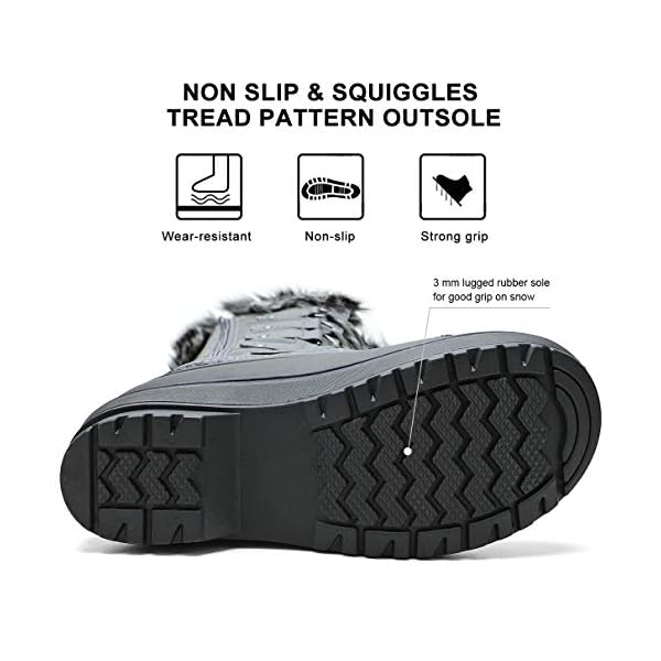 ALEADER Womens Waterproof Snow Boots, Warm Insulation Cold Weather