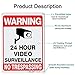 Video Surveillance Sign, MOLAER 3-Pack No Trespassing Signs, 10