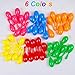 Resinta 48 Pieces Neon Maracas Shakers 6 Color Mini Noisemaker Bulk Bright Colorful Noise Maker with Drawstring Bag for Classroom Musical Instrument and Mexican Fiesta Party Favors, 4 Inch