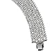 Bridal Bracelet Rhodium Plated Crystal Rhinestone Brick Pile Wide Band Loose Tennis Bracelet