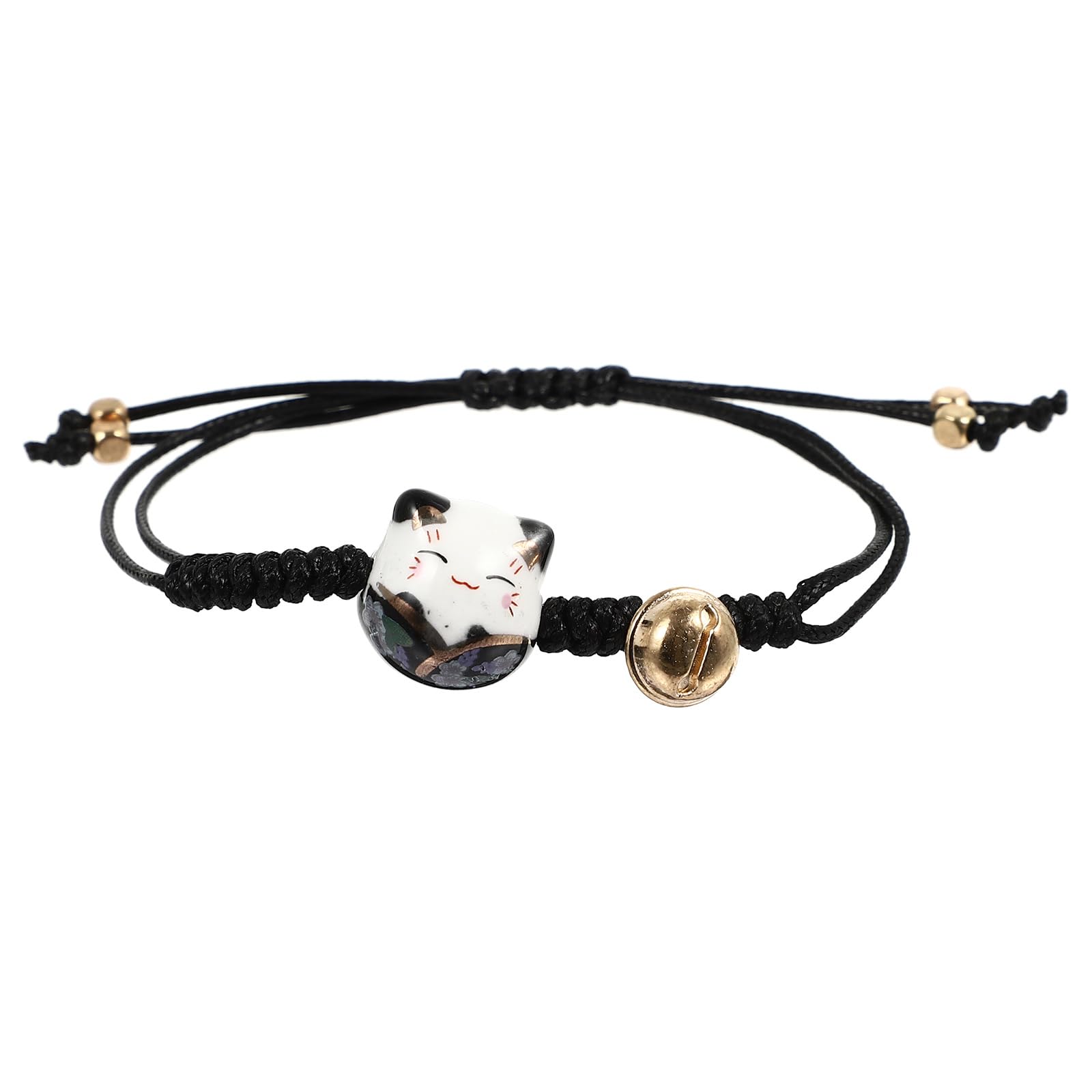 Happyyami Cat Bracelet Adjustable Handmade Braided Cat Jewellery with Bell for Women Girls