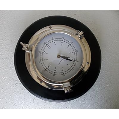 Crafts International Solid Brass Nautical Porthole Time Wall Clock 10 Inch 51zxSIK1m2L