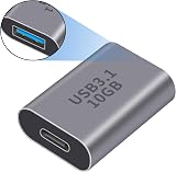 Duttek USB C Female to USB A Female Adapter 3.1 Gen2 10Gbps 3A view 3