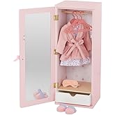 OG Fashion Closet - Wooden Wardrobe Furniture Set & Outfits for 18-inch Dolls